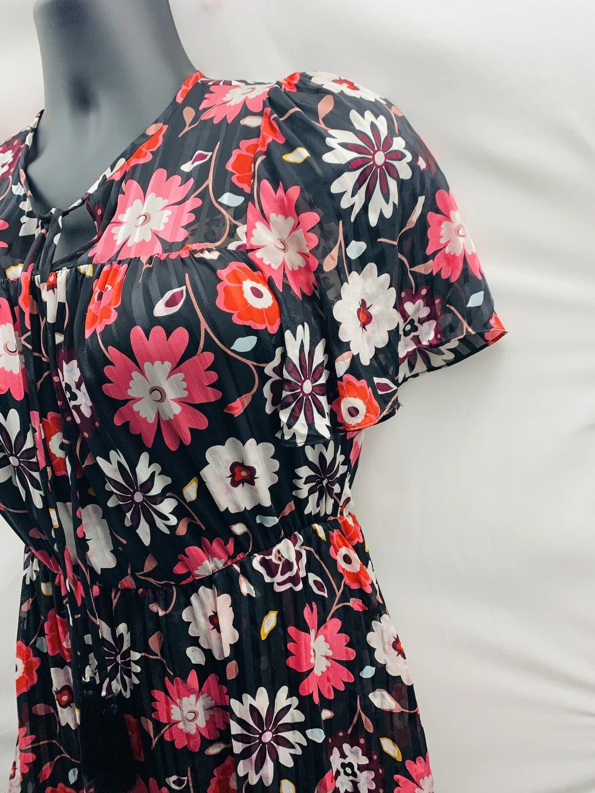 Abito da donna Kate Spade New York Casa Flora A Line nero rosa taglia 4 10727805