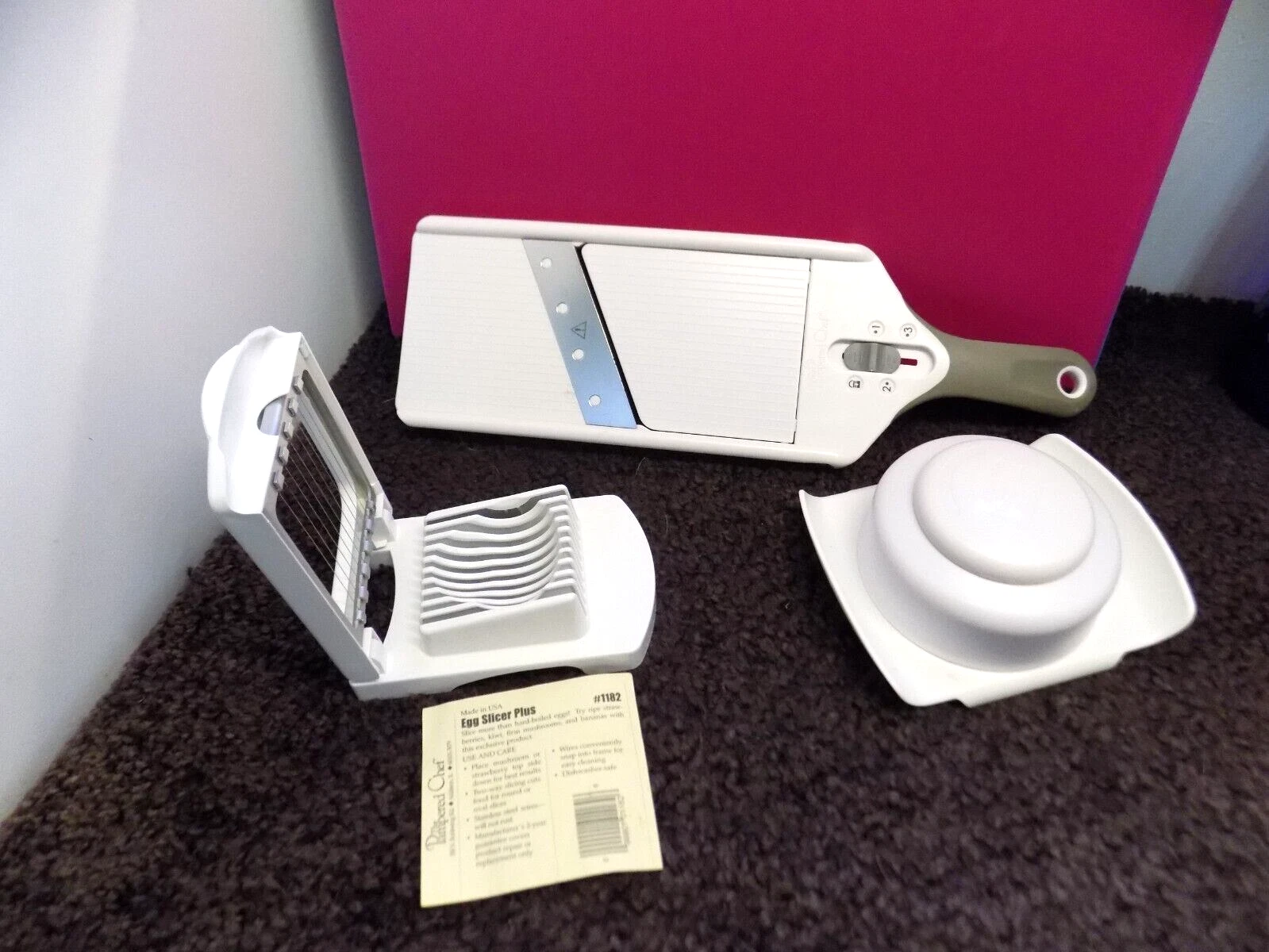 Pampered Chef Simple Slicer # 1099 Mandolin & Egg Slicer Plus #1182