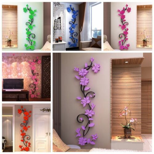 3d Wall Stickers Romantic Rose Flower Sticker Removable Decal Room Vinyl - Is Wall Stickers Removable