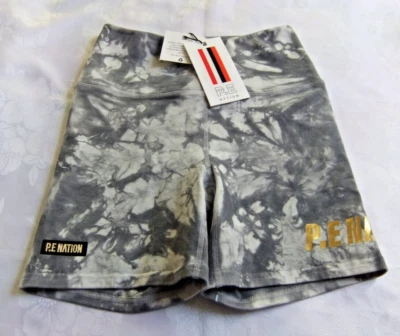 PE Nation Women's Ascend Bike Shorts Grey Tie-Dye size S NEW WITH TAGS - image 1 of 4