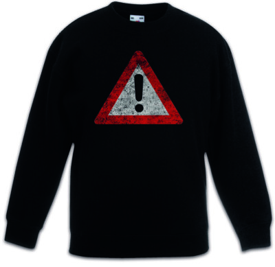 WARNING SIGN Kids Boys Girls Pullover Symbol Logo Caution Biohazard Restricted