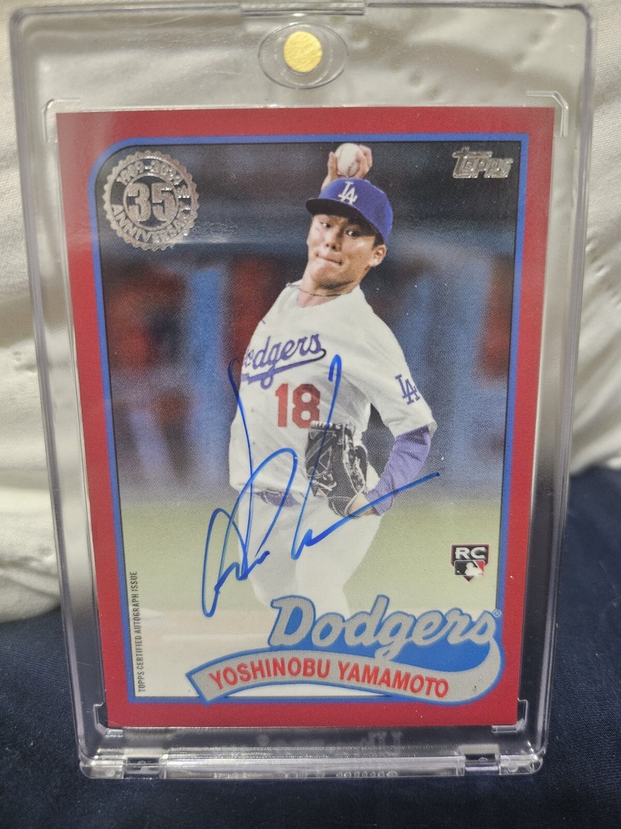 2024 Topps Series 2 Yoshinobu Yamamoto RED 1989 On Card Auto