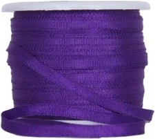 Threadart 100% Pure Silk Ribbon - 2mm Purple - No. 703 - 10 Meters