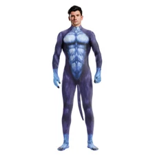 Animal Muscle Jumpsuit Cosplay Bodysuit Costumes Men Tights Halloween With Tail