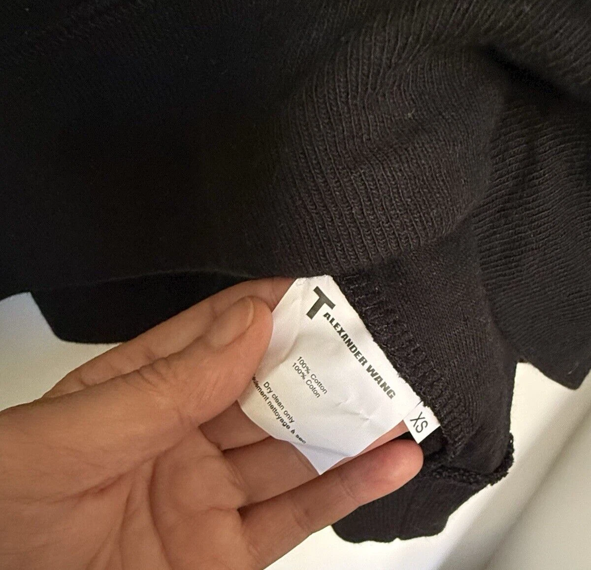 Alexander Wang Top nero con cappuccio taglia XS