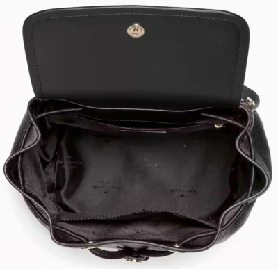 Kate Spade Rosie Flap Backpack Black Pebbled Leather KB714  display picture 1