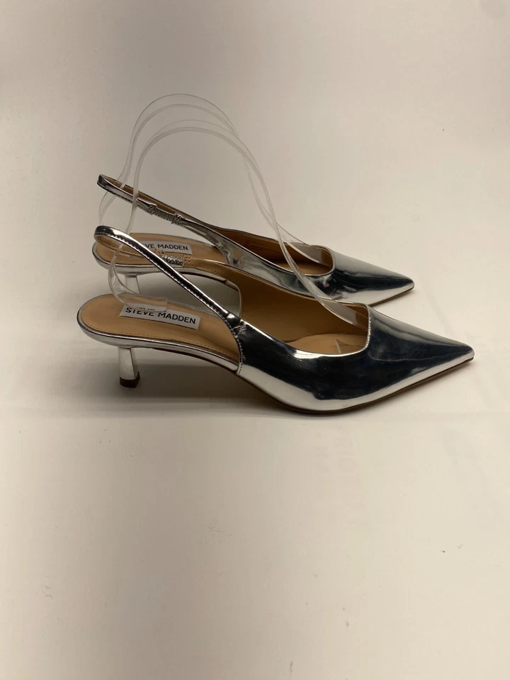 Steve Madden 女式 Kari 银色吊带 9 码 — 第 2/4 张图片