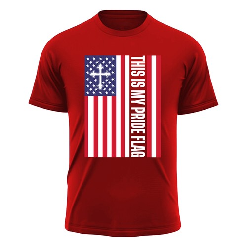 This Is My Pride Flag Jesus Cross Men's T-Shirt American Patriotic USA Gift Tee - Picture 12 of 12