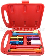 8pc 1/2" Drive Torque Extension Bar Stick & Thin Wall Deep Impact Socket Set