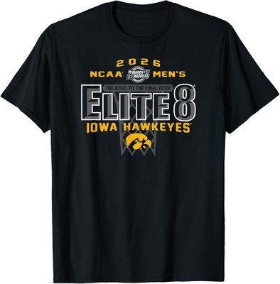 Iowa Hawkeyes Elite 8 2026 Men's March Madness Basketball T-Shirt