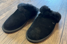 Koolaburra Milo by Ugg Black Suede Slip on Mule Slipper Slides Size 10
