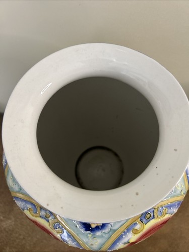 Paar große, Vintage Mid Century portugiesische Röhre gefütterte Keramikgehäuse 40 cm hoch - Bild 6 von 11