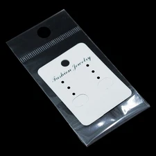 100Pcs 1.57x2.16 inch Earring Jewelry Display Hanging Cards and 1.97x2.95 inc...
