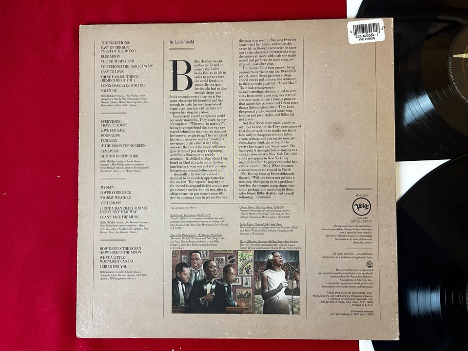 Billie Holiday – The First Verve Sessions - 1983? Verve Records – VE-2-2503 - NM - Image 3 of 4