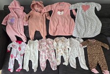 Lot of 28 Baby Girl Clothes Tops Onsies 0-3m Disney Carters Burts Bees So Cute