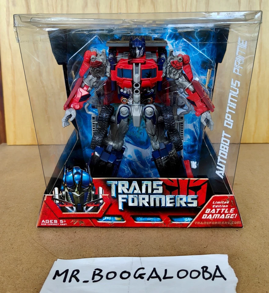 Transformers Movie 2007 Optimus Prime Battle Damage Limited Edition MISB RARE - Immagine 2 di 4