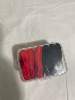 FACEMADE Powder Puffs 6 Pc Set Triangle Makeup Puff Dry Wet Use Red Black