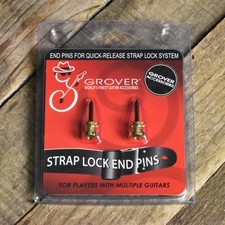 Grover Quick Release Strap Lock Endpins Gold (2) -"Schaller" Style