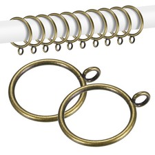 20-Pack Curtain Ring with Eyelet 1.5 Inch ID Fits Up to 1/2 Inch Rod [Bronze ]