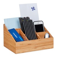 Schreibtisch Organizer Stifthalter 6 FäCher Natur Desk Organizer Bambus