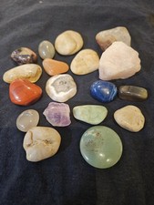 Lot Of 18 Mixed Gems Mineral Rocks Gemstones Specimens Various Sizes  Shapes