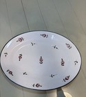 Made in Italy Beautifully Handpainted White W/Pink Roses Ceramic 15” Platter EUC — photo 2