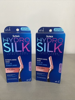 #ad Hydro Silk Women#x27;s Dermaplaning Wand and 3 Precision Face Blades Pack Of 2 $13.99
