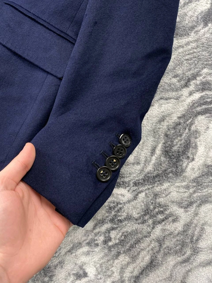 Traje clásico Burberry de lana a cuadros Nova para mujer talla 50 azul