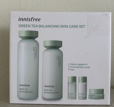 Korean Innisfree Green Tea Balancing Skin Care 5 Piece Set New