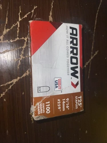 Arrow T25 Round Crown Staples - 259 (1000 Pack)