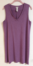 Women's HANRO Sleeveless Light Purple V-Neck Tank Super Soft Nightgown SM  154