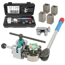 Brake Line Flaring Tool Kit Double Flaring Tool 45 Degree for 3/16" to 3/8"Tube