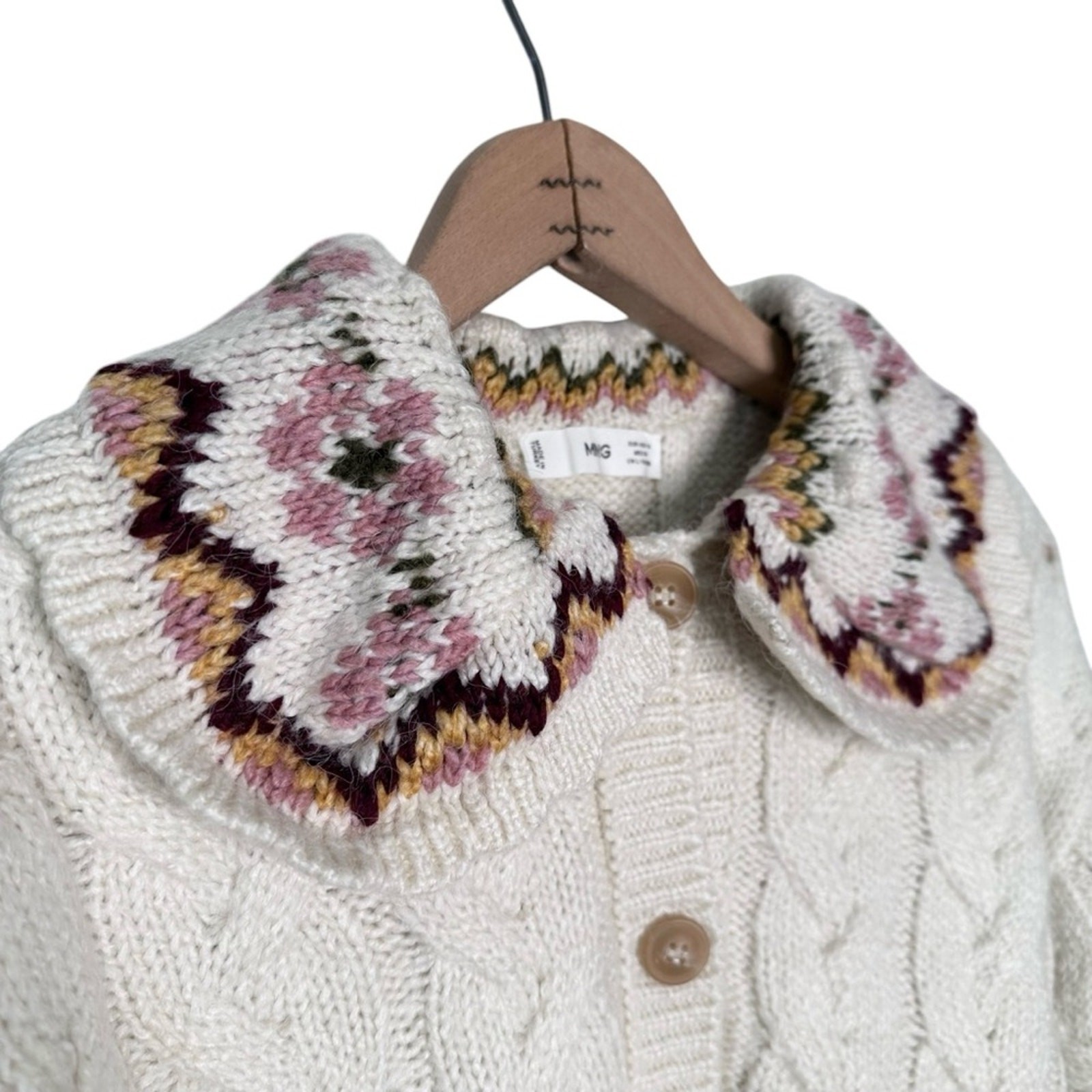 Mango Woman's Cable Knit Button Front Cardigan St… - image 2