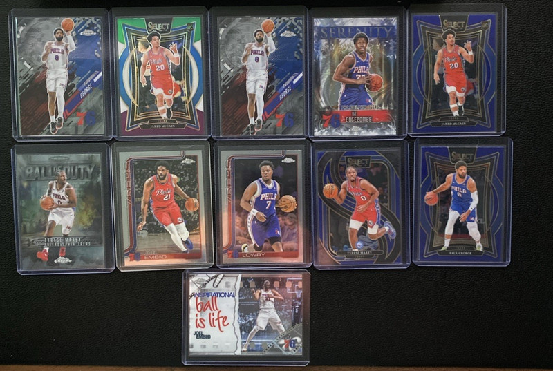 Philadelphia 76ers 11 Card Lot - Rookies & Parallels