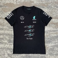 Mercedes AMG F1 T-Shirt Medium Mens Triple World Champions 2016 Hamilton Rosberg