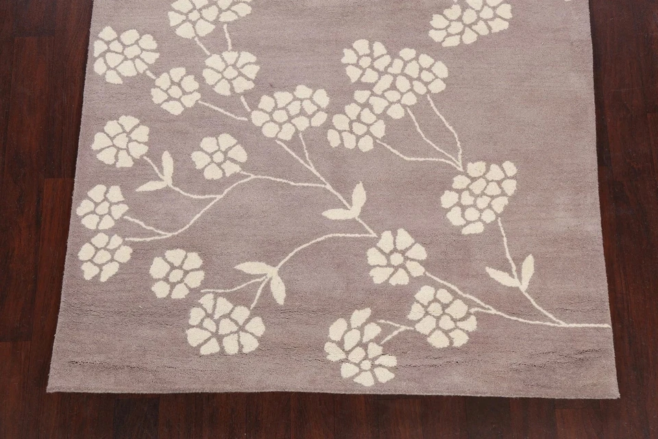 Hand-Tufted Wool Rug Beige Floral Modern Design For Living Room Carpet Rug Sale - Image 3 of 4