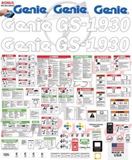 Fits Genie GS-1930 Scissor Lift Decal Kit – Laminated 3M Vinyl / Free Shipping