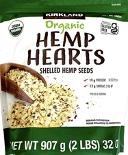 Kirkland Signature Organic Hemp Hearts 2 Lbs Shelled Hemp Seeds EXP 09/2026