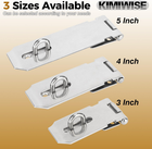 3Inch Stainless Steel Hasp Latch Heavy Duty Padlock Latch for Bedroom Doors Shed