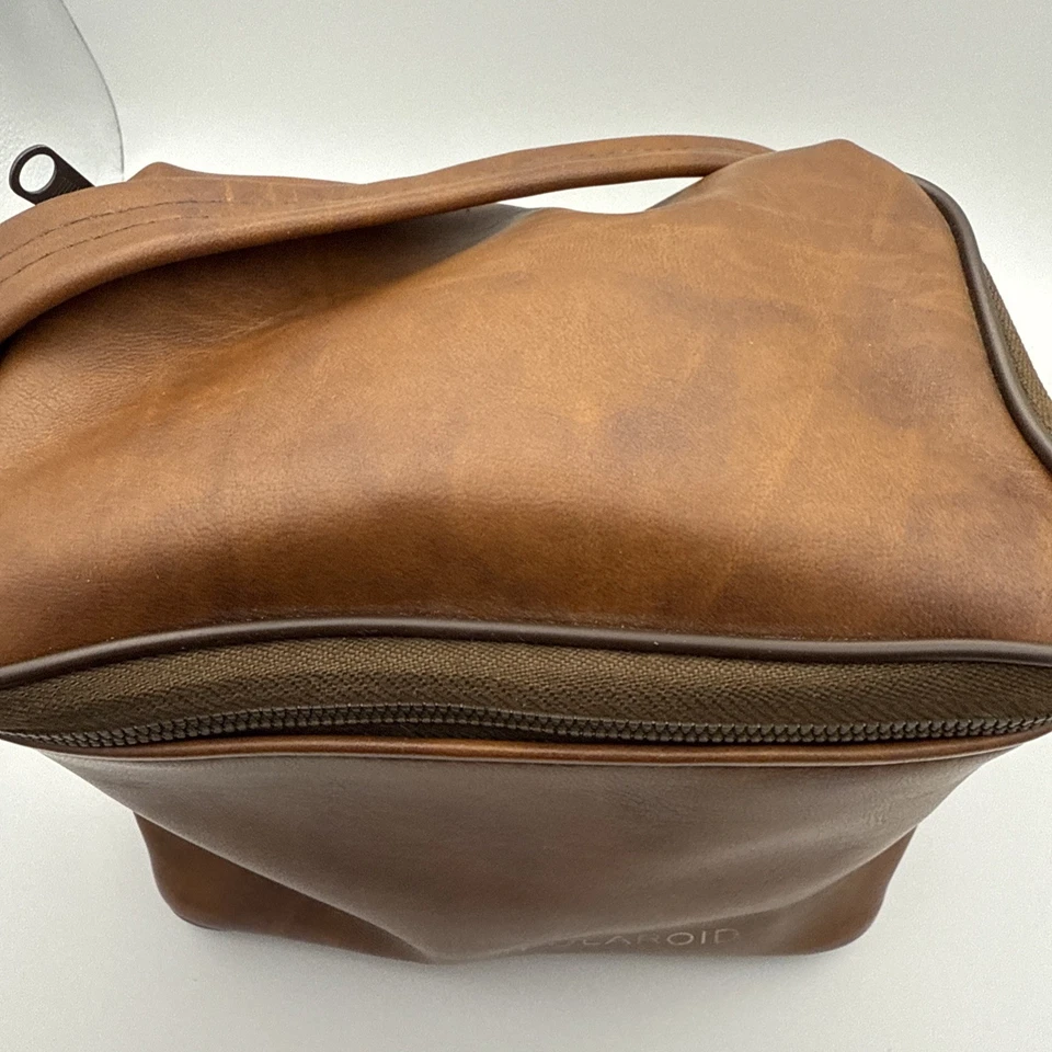 Polaroid instant camera strap clean Brown FAUX LEATHER Retro - Image 2 of 4