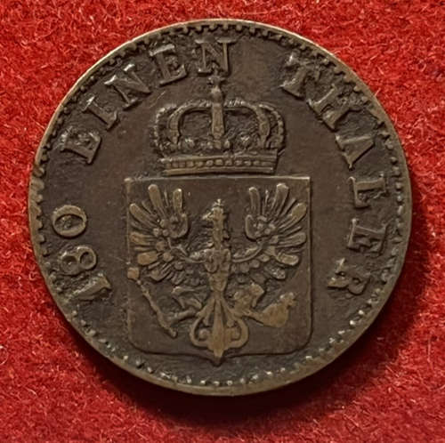 Prussia 2 Pfennig 1849 A Copper Coin KM#452 T7870a - Picture 1 of 2
