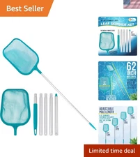 Lightweight 4-Foot Pool Leaf Skimmer with Customizable Length for Easy Cleanup