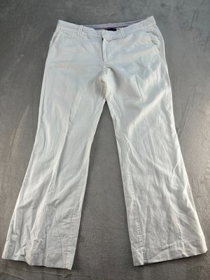 GAP Hip Slung Fit Leg Linen Dress Pants Womens Size 10 Long White  Minimalist | eBay