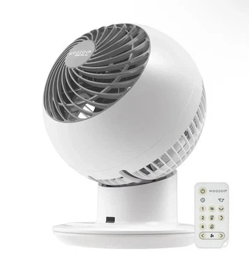 Woozoo Globe Multi-Directional 5-Speed Oscillating Fan w/Remote, White - NEW
