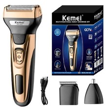 KEMEI 3IN1 GROOMING KIT ELECTRIC SHAVER FOR MEN BEARD HAIR TRIMMER BODY NOSE EAR