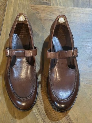 Officine Creative Mary Jane Brown Leather Loafers EU 36 / US 6 Rubber Sole