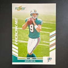 Score 2007 John Beck Rookie RC #354 Miami Dolphins Football NFL Trading Card. rookie card picture