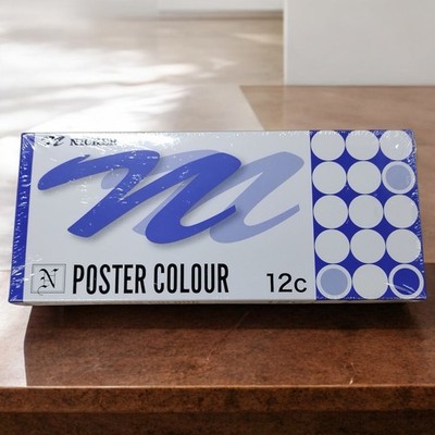 Nicker PCT12S Poster Colors 20ml (No.6) Tubes 12 Color Set High Viscosity Paint