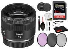 Canon RF 35mm f/1.8 IS Macro STM Lens with Professional Bundle Package Deal Kit