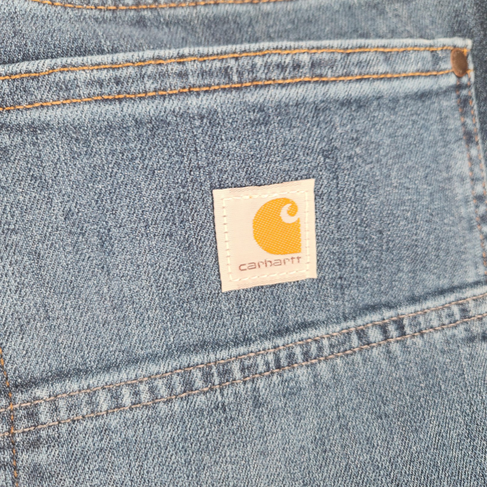 Carhartt Rugged Flex Relaxed Fit Jeans Womens 18 Tall Blue Double Front Work thumbnail 6